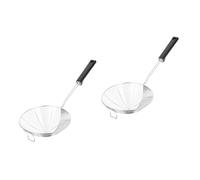 PRETYZOOM 2 Piezas colador de olla caliente de acero inoxidable Colador de fideos con mango antideslizante colador de cuchara de metal cucharas coladoras colador colador acero inoxidable 304