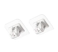 PRETYZOOM 2 Piezas conectar Ganchos para Cortinas pegajoso Barra de Cortina Ajustable toallero Autoadhesivo Barra de Cortina Doble Manos Ganchos telescopicos Gancho de baño Primavera