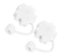 PRETYZOOM 2 Piezas Cubiertas de Paja de Silicona Puntas de Paja Dingking Forma de Fresa Protector de Paja para Beber Tapa de Tapón de Paja Encantadora para Taza de Vaso