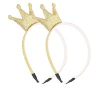 PRETYZOOM 2 piezas Diadema Brillante para Niñas Diademas Doradas con Purpurina para Fiesta de Cumpleaños y Navidad Accesorios de Pelo con Brillo para Niñas y Princesas