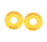PRETYZOOM 2 piezas Etiqueta Adhesiva Parada Emergencia Industrial Señal de Advertencia para Botón Paro Máquina Resistente PVC para Uso Interior y Exterior Fuerte Adhesión para Fábricas y