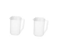 PRETYZOOM 2 Piezas Jarra de Plástico Grande con Tapa y Transparente Dispensador Reutilizable para Bebidas Frías como Té Helado y Jugos Diseño Fácil Limpieza para Puerta de Frigorífico