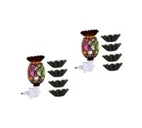 PRETYZOOM 2 Piezas Lámpara de Cera de fusión de aromaterapia lamparas de Mesa candeeiro Mesa lamparas mesilla de lamparas Mesa luz de Fragancia 3D lámpara de fusión de Cera Vidrio Colorful