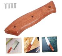 PRETYZOOM 2 Piezas Mango de Cuchillo de Cocina de Madera con Remaches Antideslizante para Recambio Accesorios para Fabricar