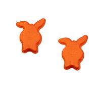 PRETYZOOM 2 Piezas Molde De Pastel De Conejo Cacerola Sartenes Horneando Neón Tortita Moldes De Pan Para Hornear Dulce Cubo Mousse Molde Redondo Para Pastel Orange Gel De Sílice