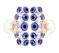 PRETYZOOM 2 Piezas Pinza Pelo Azul Diseño de Ojo Malvado, de Resina, Adecuado para Cabello Grueso Maquillaje, Clip Grande para Mujer