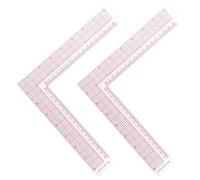 PRETYZOOM 2 piezas Regla para Costura Medidor Transparente con Escala Incorporada Regla de Ángulo Recto de Herramienta Resistente para Patronaje y Confección de Ropa