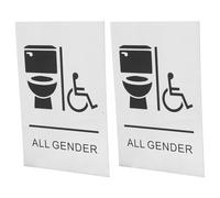PRETYZOOM 2 Piezas Señal con Discapacidad Placa Indicativa con Texto Claro y Diseño Resistente para Uso Interiores