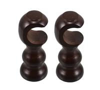 PRETYZOOM 2 Piezas Soporte para Barra de Cortina de Madera Maciza Soporte Resistente para Montaje Pared Juego para Riel de Cortina y Accesorios de Montaje