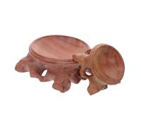 PRETYZOOM 2 Piezas Soportes de Madera para Esferas y Huevos Base de Madera con Diseño Natural para Decoración de Hogar Exhibición de Globos Bolas de Cristal y