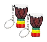 PRETYZOOM 2 Uds Llavero Djembe Llavero De Instrumento Musical Llavero De Mochila Llaveros Geniales Llavero Colgante Encantador Llavero Decoración Llavero De Tambor Africano Adorno Llavero
