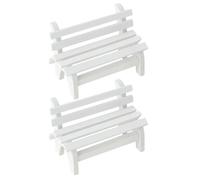 PRETYZOOM 2 Unidades Silla Miniatura De Madera para Casa De MuñEcas Mueble PequeñO Ligero Y PortáTil Accesorios para MuñEcas Y Mini Mobiliario De SimulacióN