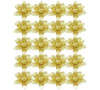 PRETYZOOM 20 Piezas Cuentas de Flores para Hacer Joyas Cuentas para Hacer Horquillas de Cobre Dorado, Forma de Flor, Ligeras, para Peinados y Joyería DIY