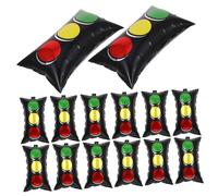 PRETYZOOM 20 Piezas Globos Señal Tráfico de Aluminio Decoración Fiesta Cumpleaños Tema Coches de Carrera Globos Rojo Amarillo Verde para Eventos Infantiles