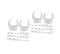 PRETYZOOM 200 Piezas Abrazaderas para Tubos PVC Clips de Sujeción Resistente para Mangueras y Soporte Compacto y Seguro para Instalación Superficies Varias Color Blanco