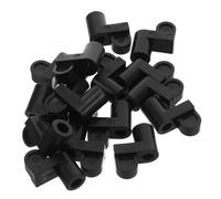 PRETYZOOM 24 Piezas Hebilla de bloqueo de pantalla hebilla de pantallas de ventana clip de fijación el plastico Negro