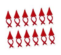 PRETYZOOM 24piezas Mini Bufandas De Gorro De Papá Noel Cubo Decoración Creativa para Botellas De Vino Cubrebotellas para Fiestas Casa Funda para Botella De Vino Bufanda-Sombrero para Decorac