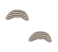 PRETYZOOM 2piezas Almohada De Cuello Para Coche Cojín De Reposacabezas Protección Para Hombros Soporte Ergonómico Para Cuello Café Rayas