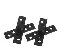 PRETYZOOM 2piezas Bisagra Pivotante de Puerta Oculta Bisagra de Solapa Oculta de Acero Inoxidable Negro, 360° para Puerta Secreta y Armario, Montaje Superior E Inferior, Carga 20kg