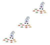PRETYZOOM 3 Juegos Adorno del Día de la Independencia Navidad Sello de Galleta Pan de Jengibre Hombre decoración Halloween decoración de Halloween muñeca de Madera Festiva Adorno de Madera