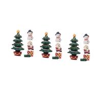 PRETYZOOM 3 Juegos Adorno Micro Paisaje Estatuilla De Ciervo En Miniatura Remolinos Disfraz De Navidad Luces De Fiesta Al Aire Decoración De Pastel De Navidad Caer Resina 4 Uds * 3