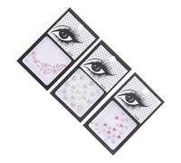 PRETYZOOM 3 juegos Pegatinas Autoadhesivas de Gemas para Ojos Decoraciones de Maquillaje Facial con Diamantes de Imitación para Festivales Fiestas y Cosplay
