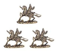 PRETYZOOM 3 Piezas Artículos de Bronce de Guan Yu a Caballo embellecedor Auto decoración de Mesa Planta de árbol de Dinero Decoraciones para el hogar decoración del Escritorio del hogar