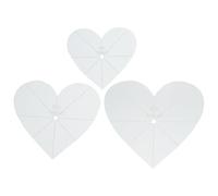 PRETYZOOM 3 piezas Conjunto Reglas Acrílicas Patchwork Forma Corazón para Costura y Acolchado Plantilla Transparente para Guías de Corte y Diseño Creativo Manualidades