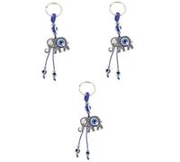 PRETYZOOM 3 Piezas Llavero Llavero De Buena Fortuna Llavero De Elefante De La Suerte Encanto De Elefante De La Suerte Encanto Del Mal De Ojo Amuleto Turco Protección Cuentas De Mal De Ojo