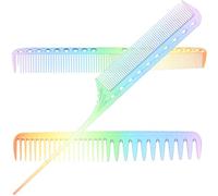PRETYZOOM 3 piezas Peine Peluquero Colorido Peine Dentado para Corte y Peinado Profesional Resistente Práctico para Salón y Uso Doméstico