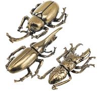 PRETYZOOM 3 Piezas Unicornio Decoración Estatua Escarabajo Decoración De Pared Insectos Decoraciones De Escarabajo De Simulación Adornos Escarabajos Figura Escarabajo Decoración De Insectos Metal