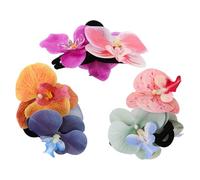 PRETYZOOM 3 Pinzas Pelo Diseño Realista de Orquídea, Sujeción Segura y Cómoda, Accesorios Bohemios para Bodas y Vacaciones Playa