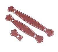 PRETYZOOM 3 Tiradores de Cuero y Aleación de Zinc para Uso Cómodo y Decoración Vintage Elegantes y Prácticos, Juego de 3 Piezas para Cajones y Armarios
