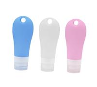 PRETYZOOM 3piezas Botellas de Viaje de Silicona Botella de Viaje Portátil Contenedores de Líquidos para Viajar para Artículos de Tocador