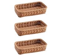 PRETYZOOM 3piezas Cesta De Almacenamiento Tejida Para Utensilios De Cocina Organizador De Cubiertos Y Botellas De Especias Diseño Moderno Para Uso Casa Y Eventos