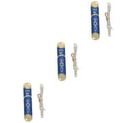 PRETYZOOM 3piezas Mezuzah De Metal Judía con Diseño Vintage y Decoración Religiosa para Puertas Protección y del y Azul