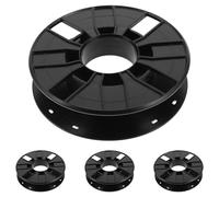 PRETYZOOM 4 Carretes de Filamento Hueco Negro 0,25 Kg para Impresora 3d, Portacarrete de Almacenamiento para Cables Eléctricos y Mangueras, Soporte de Alambre Portátil para Evitar