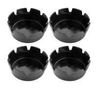 PRETYZOOM 4 Ceniceros con Diseño de Ranuras de Plástico Negros Portátiles y Prácticos Colección Conveniente y Uso Múltiple para Fumar en Interiores y Restaurantes