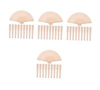 PRETYZOOM 4 Juegos Abanico Plegable De Madera Abanicos De Madera Ventiladores Huecos Abanico De Boda Ventilador De Mano Para Mujer Abanicos Para Invitadas De Boda A Granel Khaki 10 Uds * 4