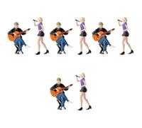 PRETYZOOM 4 Juegos De Modelos De Personajes De Street Singer A Escala 164 Miniaturas De Pasatiempo Decoración De Street Singer Falsa Minicasa Kits De Modelos De Street Singer Escena