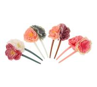 PRETYZOOM 4 Pcs Horquillas Cabello en Forma Rosas Artificiales Tejido Ligero Estilo Chino para Recogidos Bodas Eventos