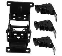 PRETYZOOM 4 Piezas Bisagras Plegables Autoblocantes Soporte Extensión para Esquinas Muebles Acero Negro para Mesa Banco Trabajo