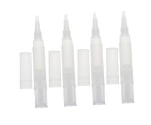 PRETYZOOM 4 piezas Bolígrafo Vacío para Aceite de Uñas con Aplicador de Silicona Contenedor Compacto para Esmalte Aceite Esencial y Solución Nutritiva Kit de Manicura Portátil