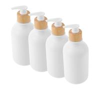 PRETYZOOM 4 piezas Botellas Dispensadoras de Jabón y Champú con Bomba Envases Vacíos para Gel Baño y Lociones Diseño Práctico y Duradero para Uso Diario Baño