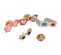 PRETYZOOM 4 Piezas Broche de Pecho Estilo Playa Serie Hawái en Aleación, Decoración Única para Celebracion Verano y Ropa Casual Fácil de Combinar Varios estilos
