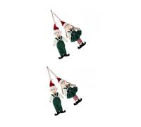 PRETYZOOM 4 Piezas Decoración De De Ángel Adorno De Árbol De De Navidad De Navidad De Peluche Muñeco De Peluche Adorno De Duende Navideño Verde Paño