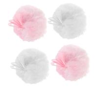 PRETYZOOM 4 piezas Puff de Polvo Esponjoso para Maquillaje Forma Bola Fuzzy Portátil para Aplicar Polvo Seco y Rubor Almohadilla para Limpieza Facial y Uso Diario