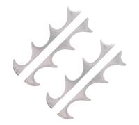 PRETYZOOM 4 Piezas Soporte de Ajuste de 4 Posiciones para Tumbona Exterior | Conector de Cuatro Dientes, Aluminio Plata, Bloqueo Seguro, Instalación Rápida, para Patio y Silla Plegable