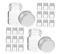 PRETYZOOM 48 Piezas Frascos de Vidrio Tapa de Aluminio Botes Pequeños Transparentes para Polvos Aceites Esenciales Cosméticos Muestras y Manualidades