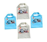 PRETYZOOM 4piezas Compras Plegables De Gran Capacidad para Supermercado Mano Dibujos Animados Unidades